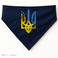 Ukraine Trident Coat Of Arms Flag Ukrainian Pride USA-Made Doggie Bandana thumb 0