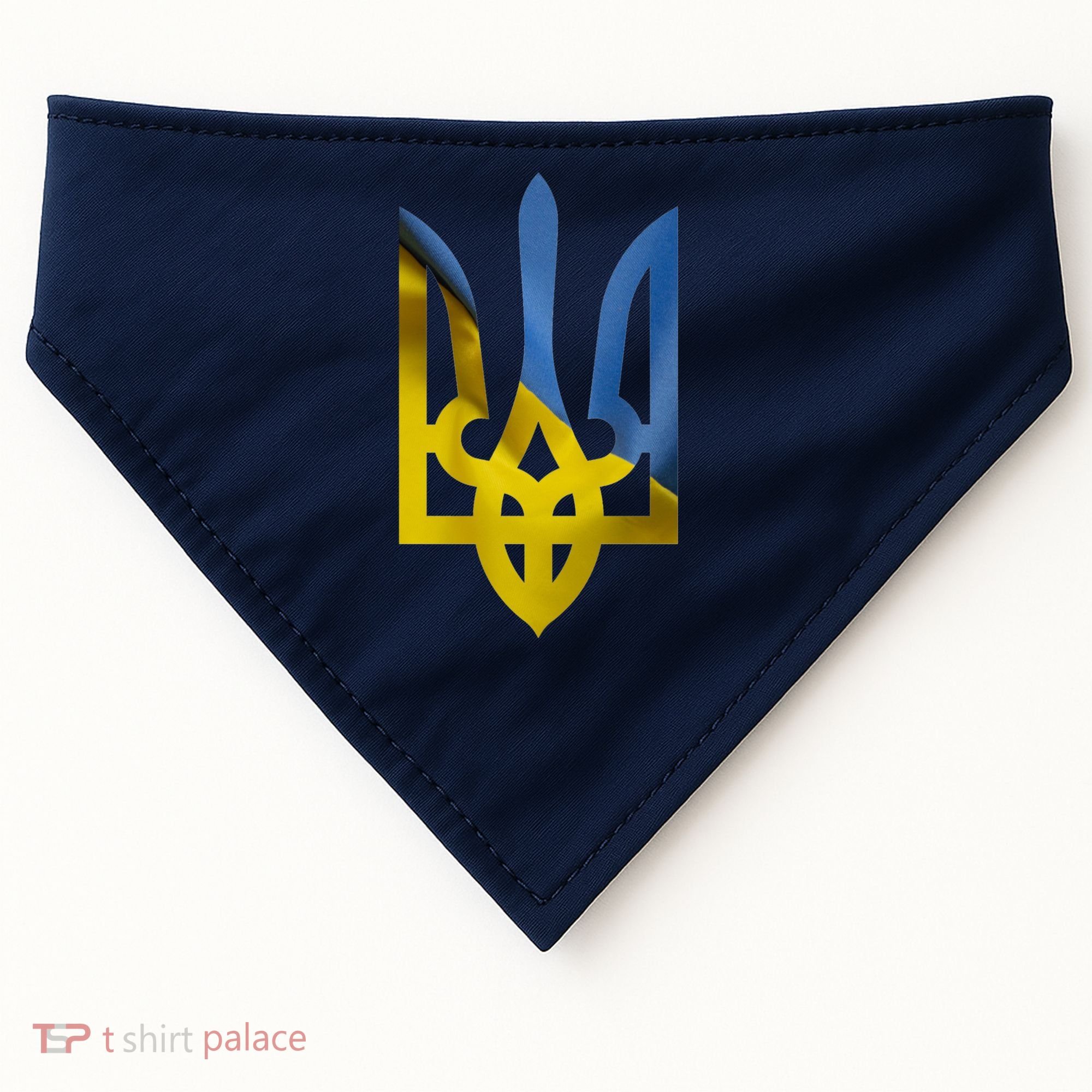 Ukraine Trident Coat Of Arms Flag Ukrainian Pride USA-Made Doggie Bandana