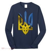 Ukraine Trident Coat Of Arms Flag Ukrainian Pride Long Sleeve Shirt thumb 0