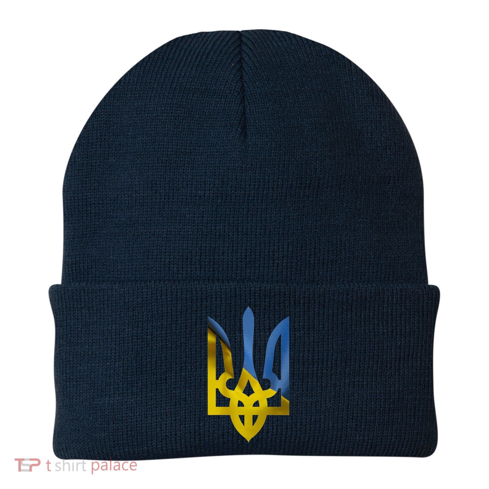 Ukraine Trident Coat Of Arms Flag Ukrainian Pride Beanie