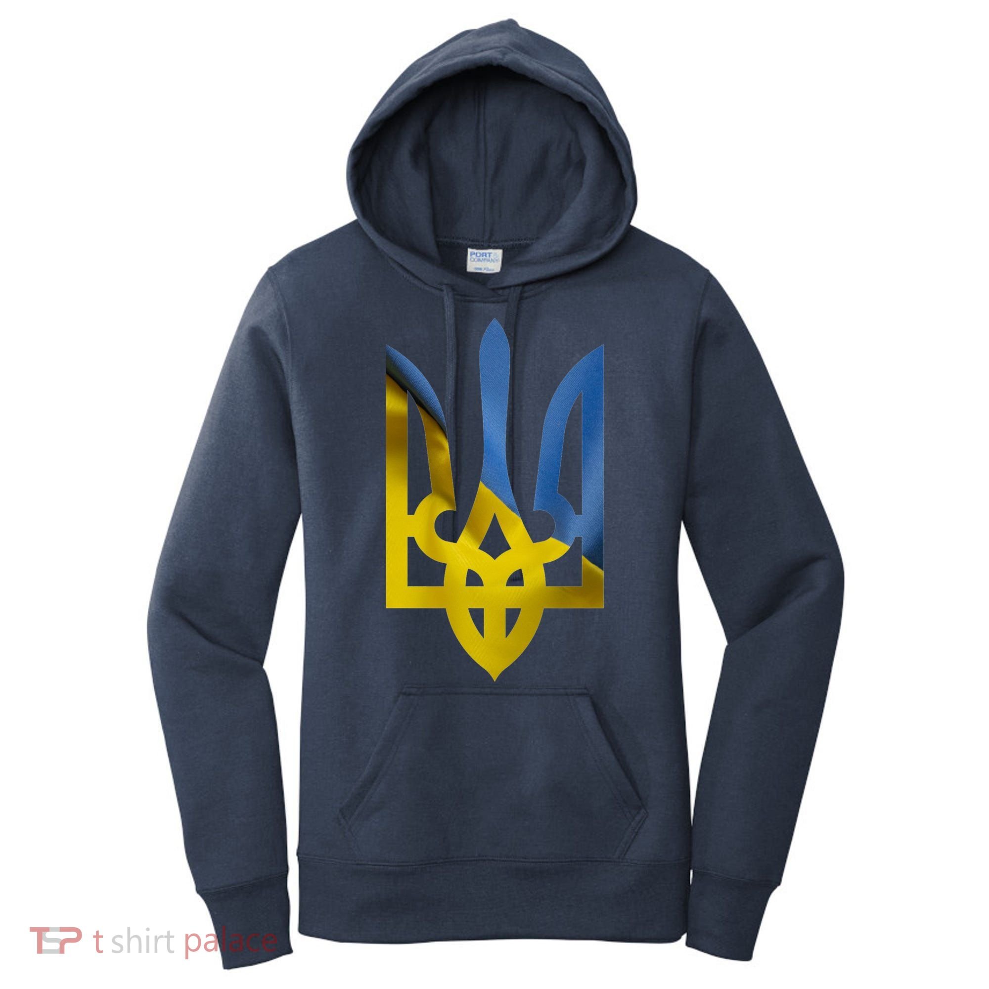 Ukraine Trident Coat Of Arms Flag Ukrainian Pride Women's Hoodie