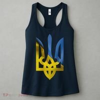 Ukraine Trident Coat Of Arms Flag Ukrainian Pride Women's Tank Top thumb 3