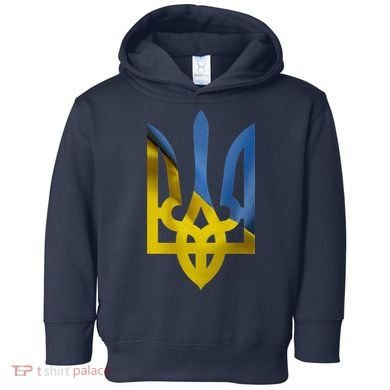 Ukraine Trident Coat Of Arms Flag Ukrainian Pride Toddler Hoodie