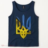 Ukraine Trident Coat Of Arms Flag Ukrainian Pride Tank Top thumb 2