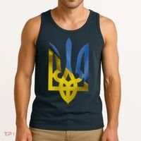 Ukraine Trident Coat Of Arms Flag Ukrainian Pride Tank Top thumb 3