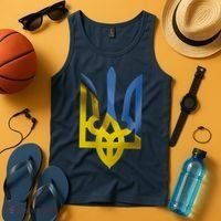Ukraine Trident Coat Of Arms Flag Ukrainian Pride Tank Top thumb 4