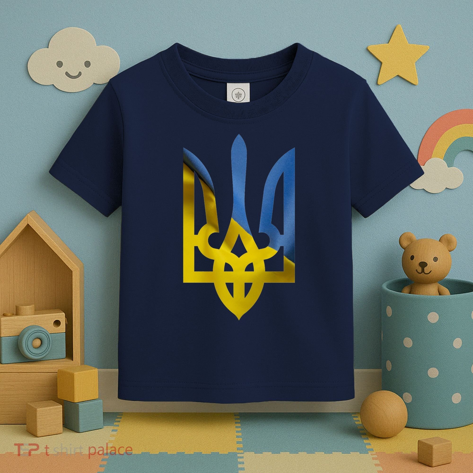 Ukraine Trident Coat Of Arms Flag Ukrainian Pride Toddler T-Shirt