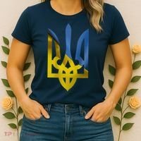 Ukraine Trident Coat Of Arms Flag Ukrainian Pride Women's T-Shirt thumb 2