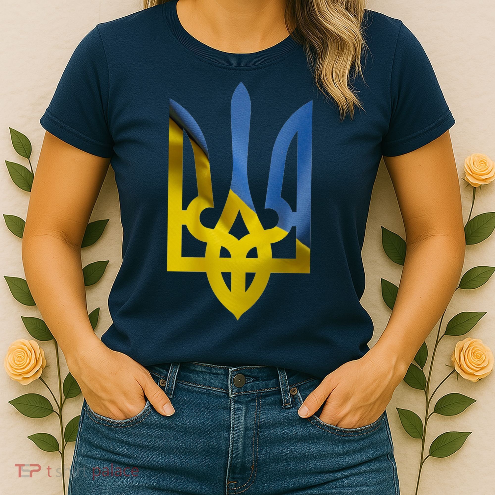Ukraine Trident Coat Of Arms Flag Ukrainian Pride Women's T-Shirt