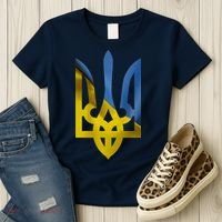 Ukraine Trident Coat Of Arms Flag Ukrainian Pride Women's T-Shirt thumb 3