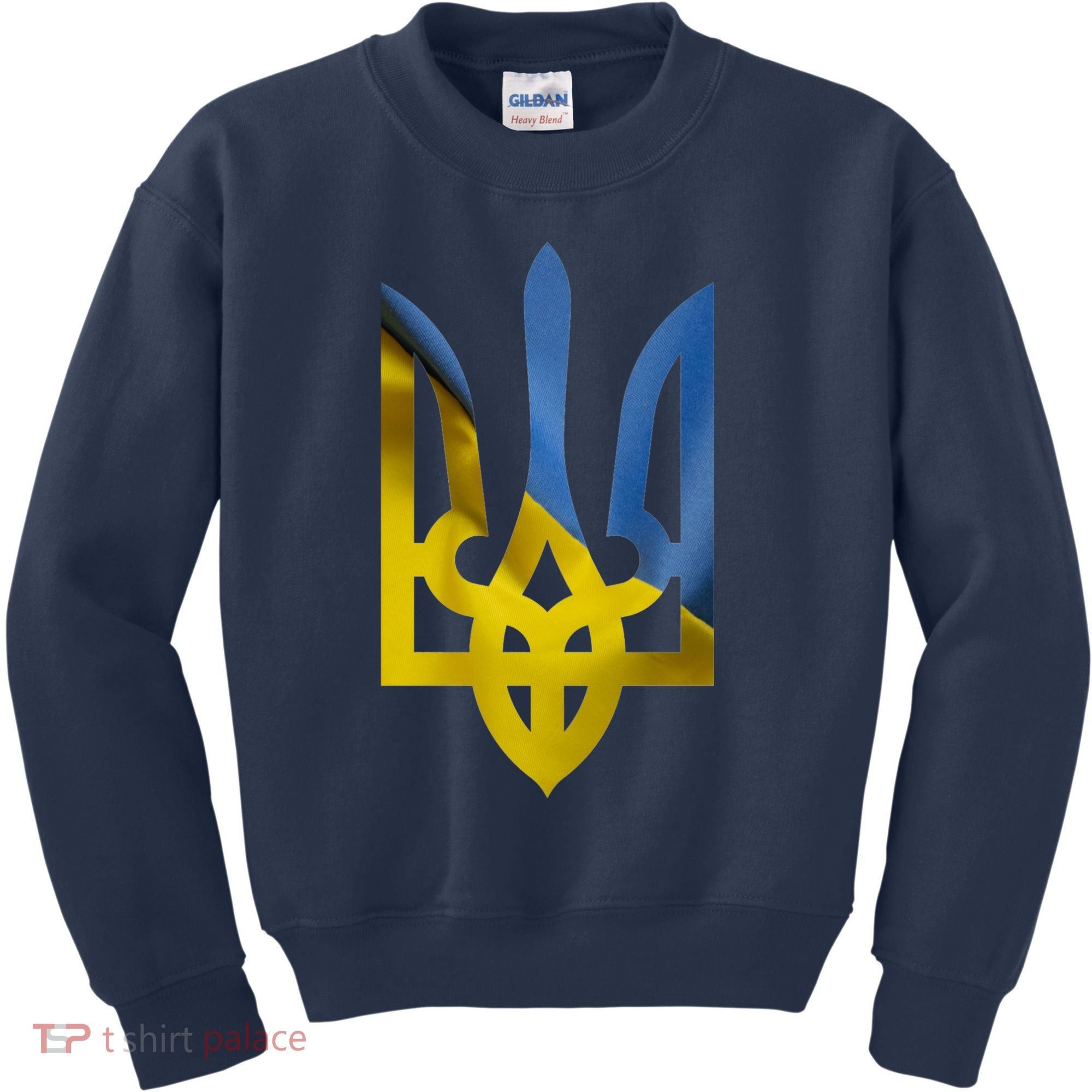 Ukraine Trident Coat Of Arms Flag Ukrainian Pride Kids Sweatshirt