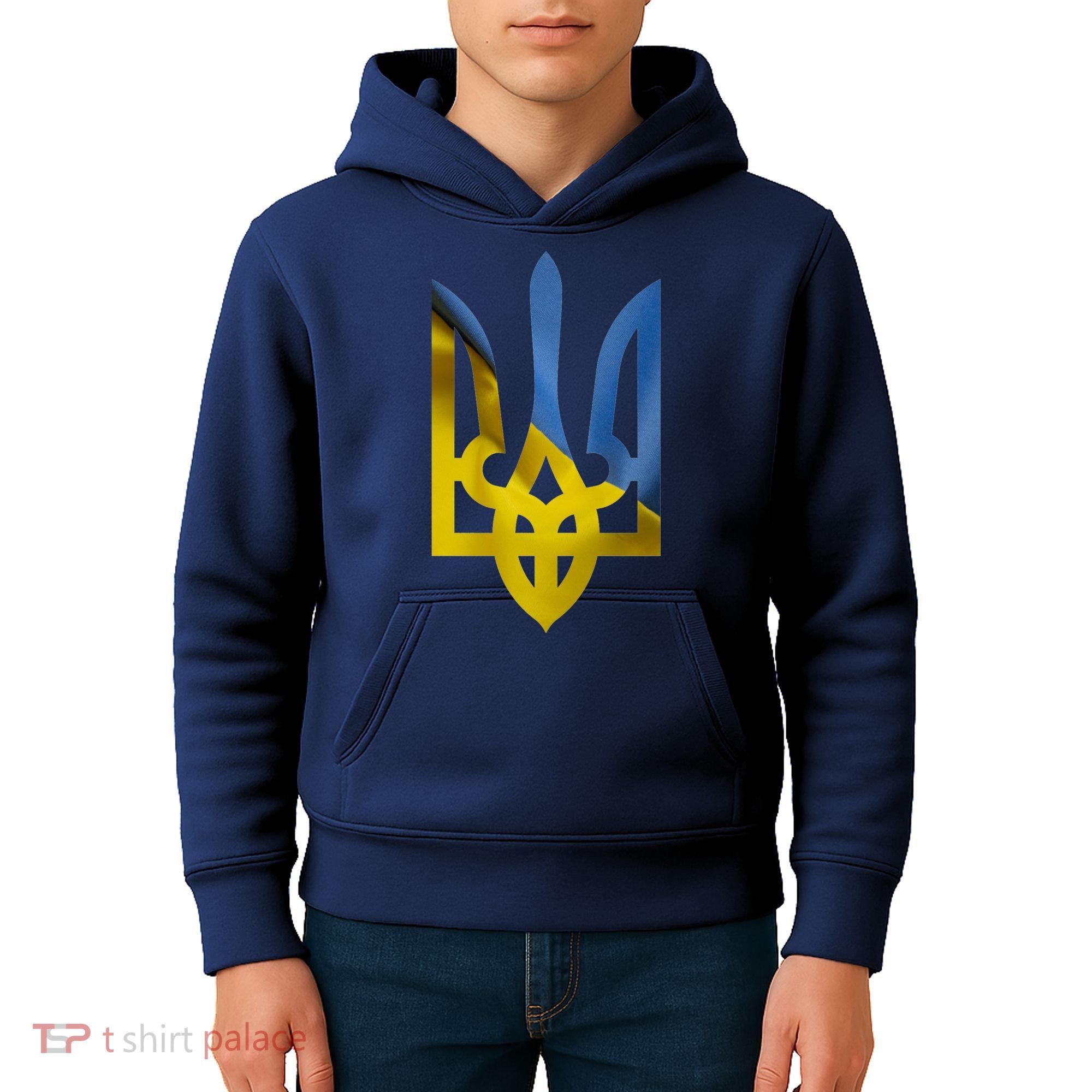 Ukraine Trident Coat Of Arms Flag Ukrainian Pride Kids Hoodie