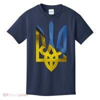 Ukraine Trident Coat Of Arms Flag Ukrainian Pride Kids T-Shirt thumb 0
