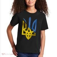 Ukraine Trident Coat Of Arms Flag Ukrainian Pride Kids T-Shirt thumb 2