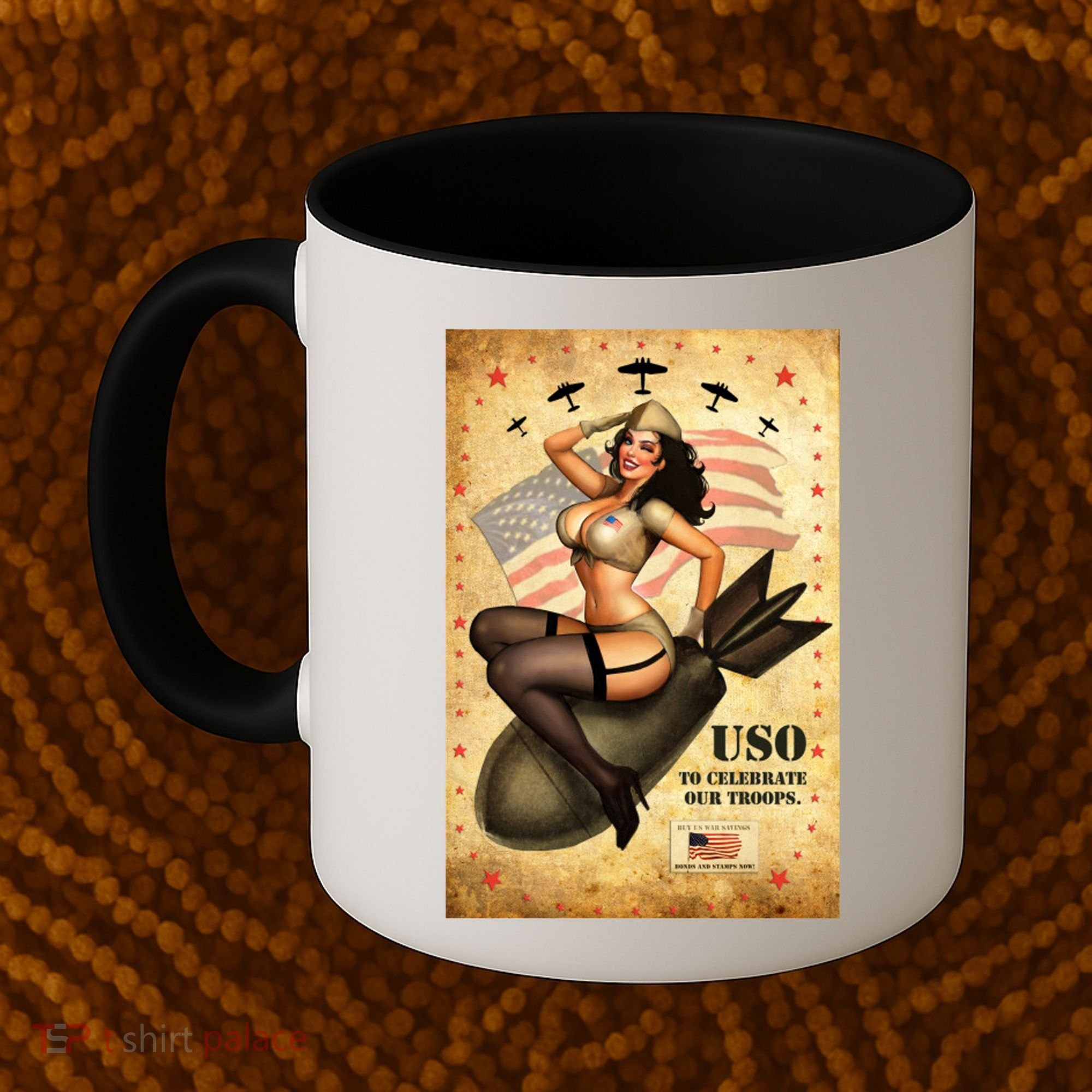 USO To Celebrate Our Troops Bombshell Coffee Mug
