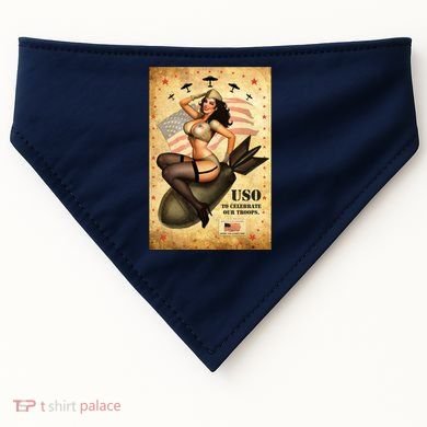 USO To Celebrate Our Troops Bombshell USA-Made Doggie Bandana