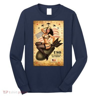 USO To Celebrate Our Troops Bombshell Long Sleeve Shirt