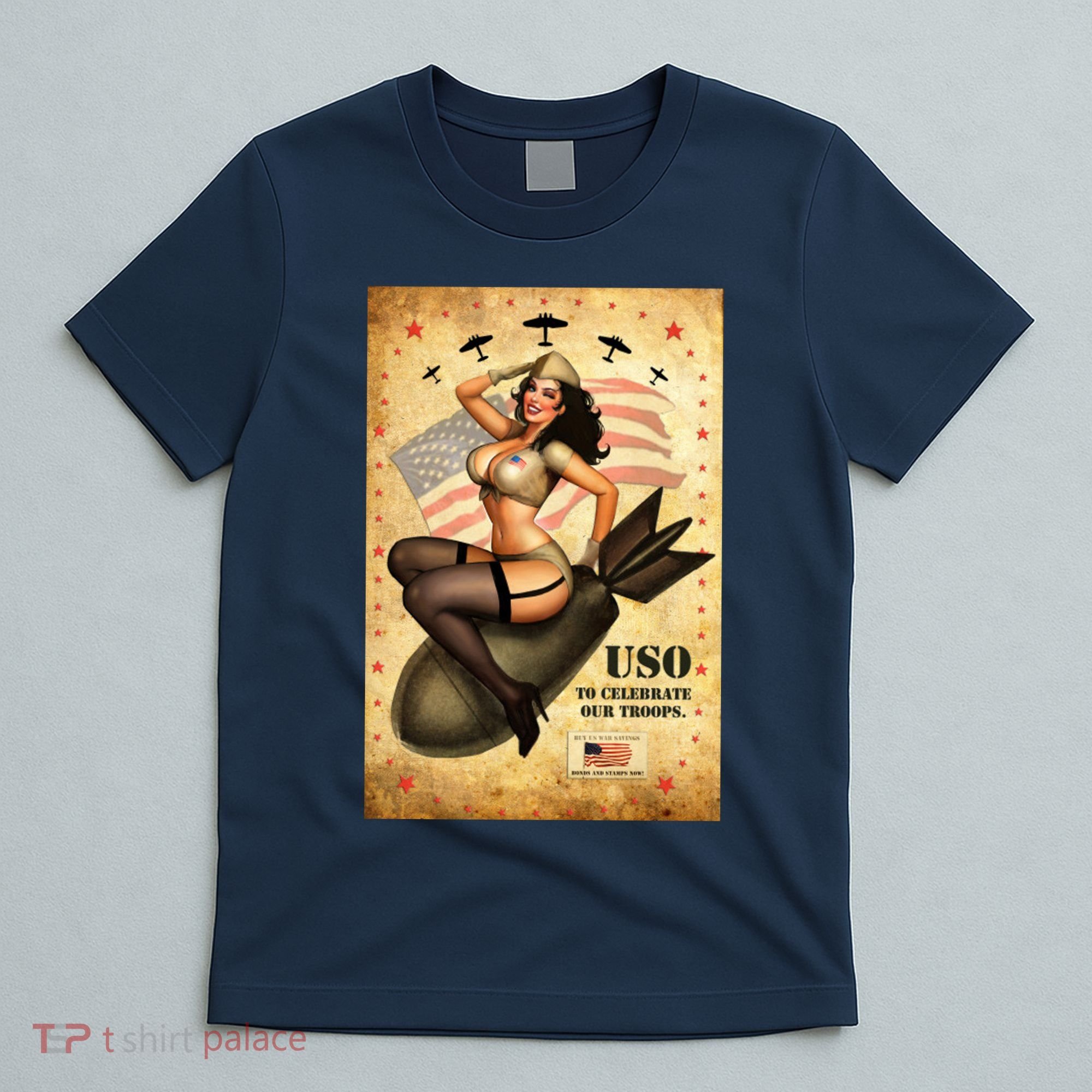 USO To Celebrate Our Troops Bombshell T-Shirt