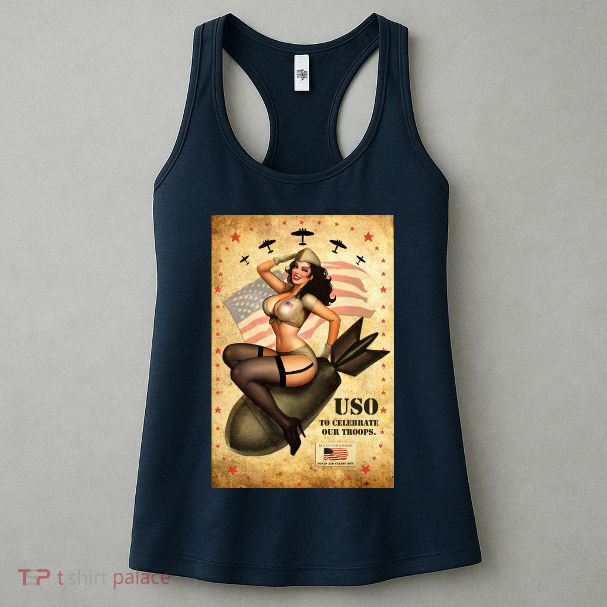 USO To Celebrate Our Troops Bombshell Women's Tank Top