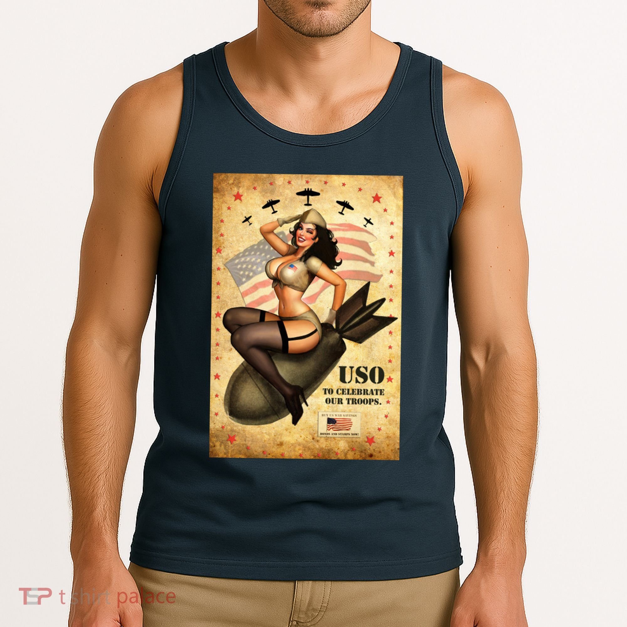 USO To Celebrate Our Troops Bombshell Tank Top