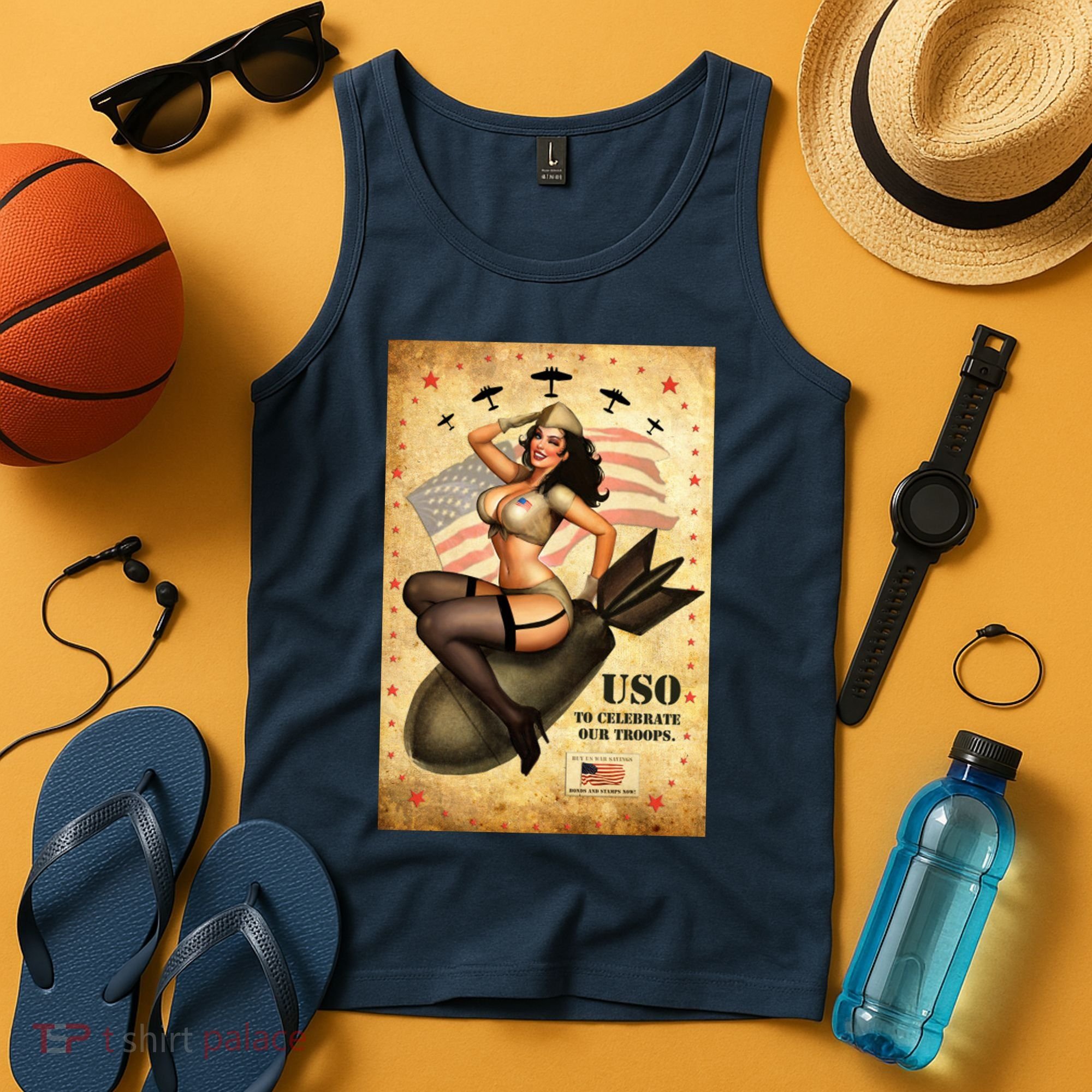 USO To Celebrate Our Troops Bombshell Tank Top