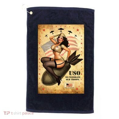 USO To Celebrate Our Troops Bombshell Golf Towel