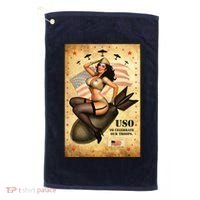 USO To Celebrate Our Troops Bombshell Golf Towel thumb 0