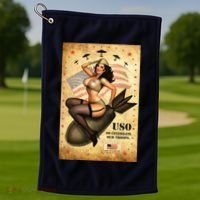USO To Celebrate Our Troops Bombshell Golf Towel thumb 1
