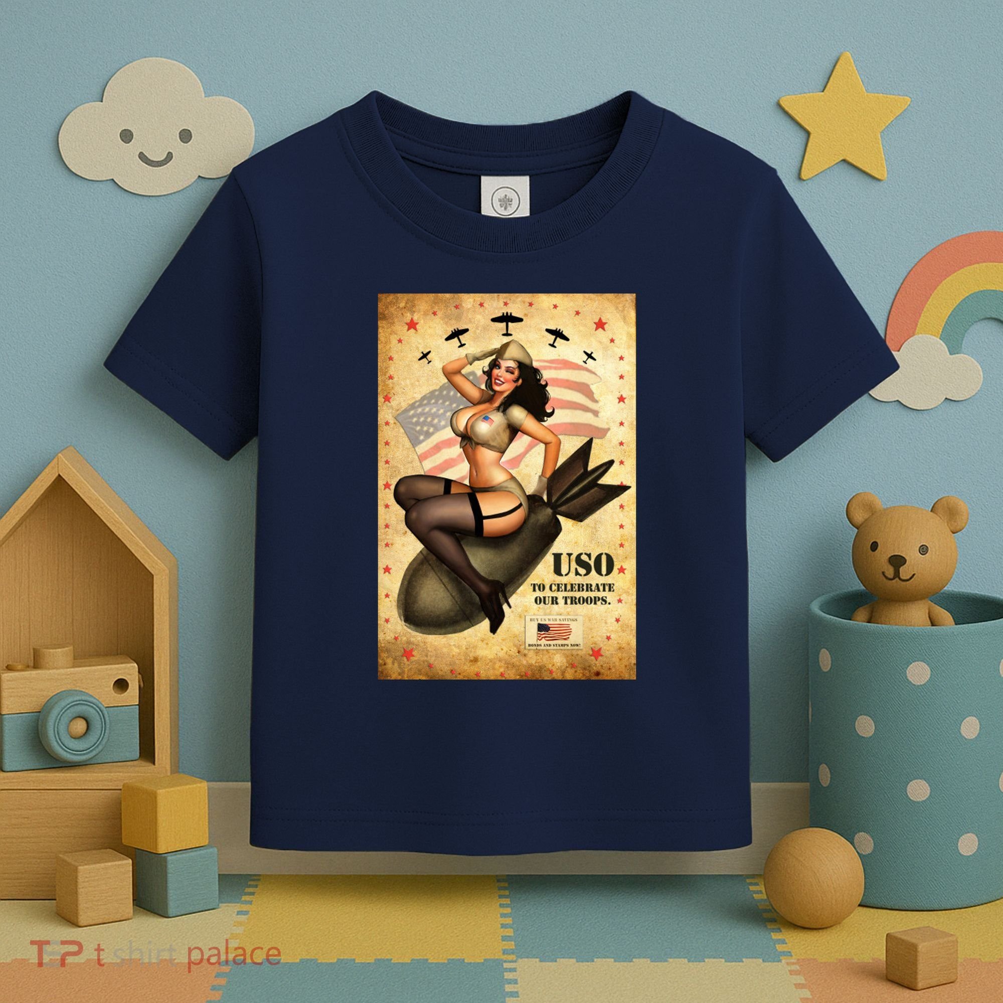 USO To Celebrate Our Troops Bombshell Toddler T-Shirt
