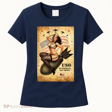 USO To Celebrate Our Troops Bombshell Women's T-Shirt