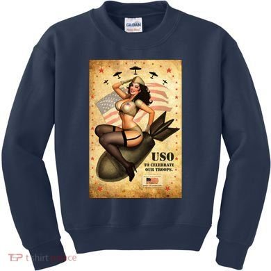 USO To Celebrate Our Troops Bombshell Kids Sweatshirt