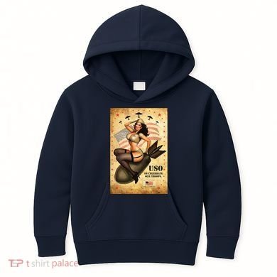 USO To Celebrate Our Troops Bombshell Kids Hoodie