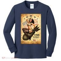 USO To Celebrate Our Troops Bombshell Kids Long Sleeve Shirt thumb 0