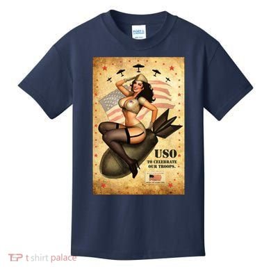 USO To Celebrate Our Troops Bombshell Kids T-Shirt