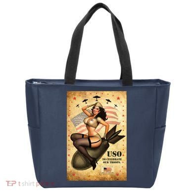 USO To Celebrate Our Troops Bombshell Tote Bag