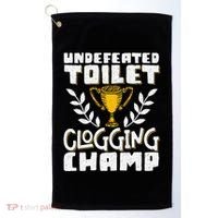 Undefeated Toilet Clogging Champ Golf Towel thumb 0