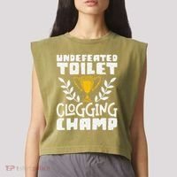 Undefeated Toilet Clogging Champ Garment-Dyed Women's Muscle Tee thumb 2