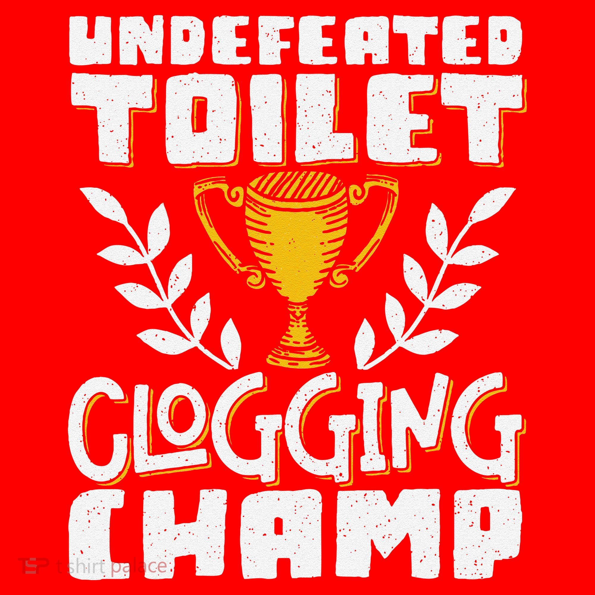 Undefeated Toilet Clogging Champ Santa Hat