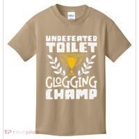 Undefeated Toilet Clogging Champ Kids T-Shirt thumb 0