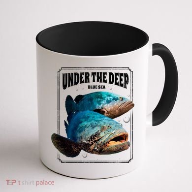 Under The Deep Blue Sea Fish Coffee Mug back