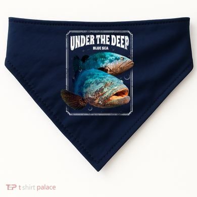 Under The Deep Blue Sea Fish USA-Made Doggie Bandana