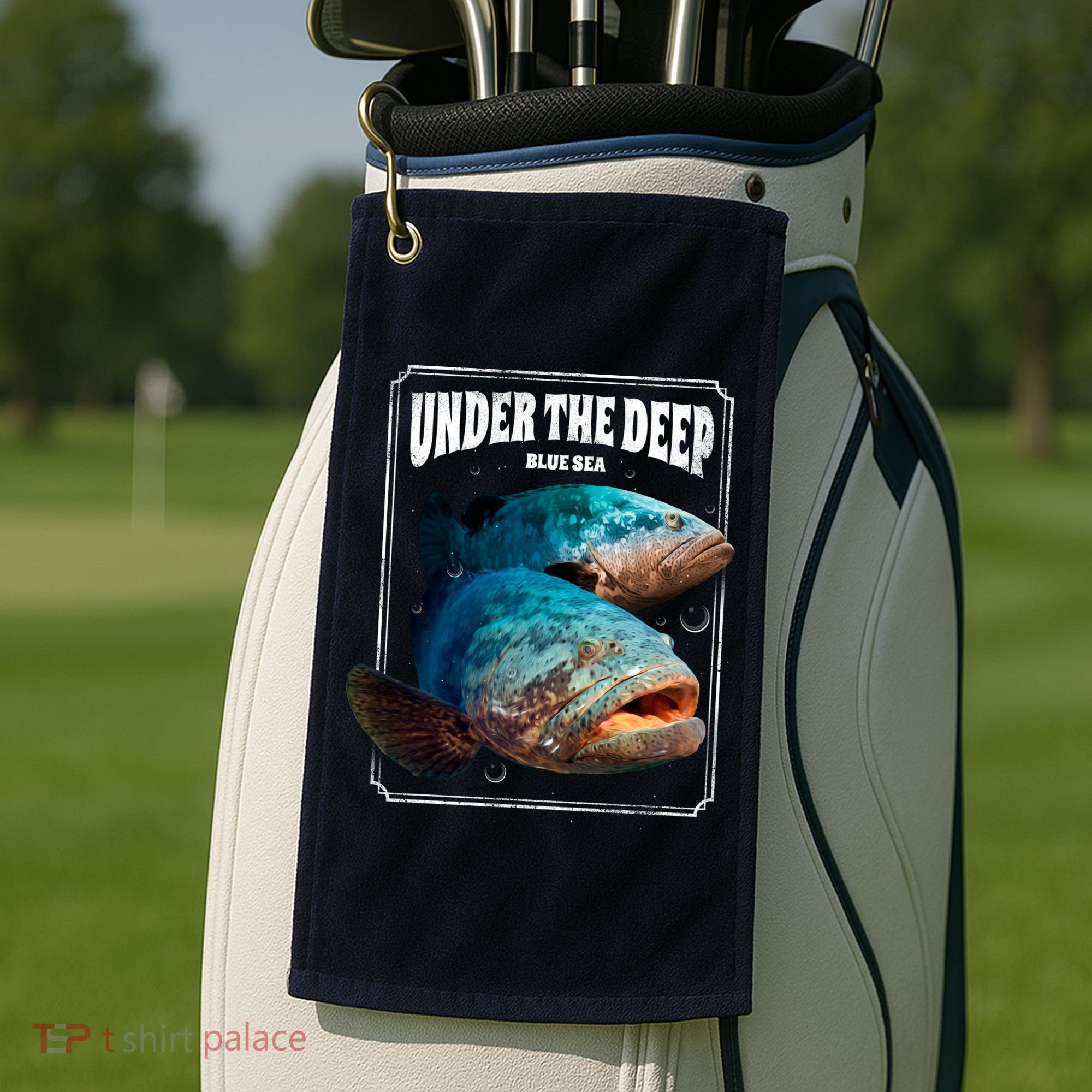Under The Deep Blue Sea Fish Golf Towel