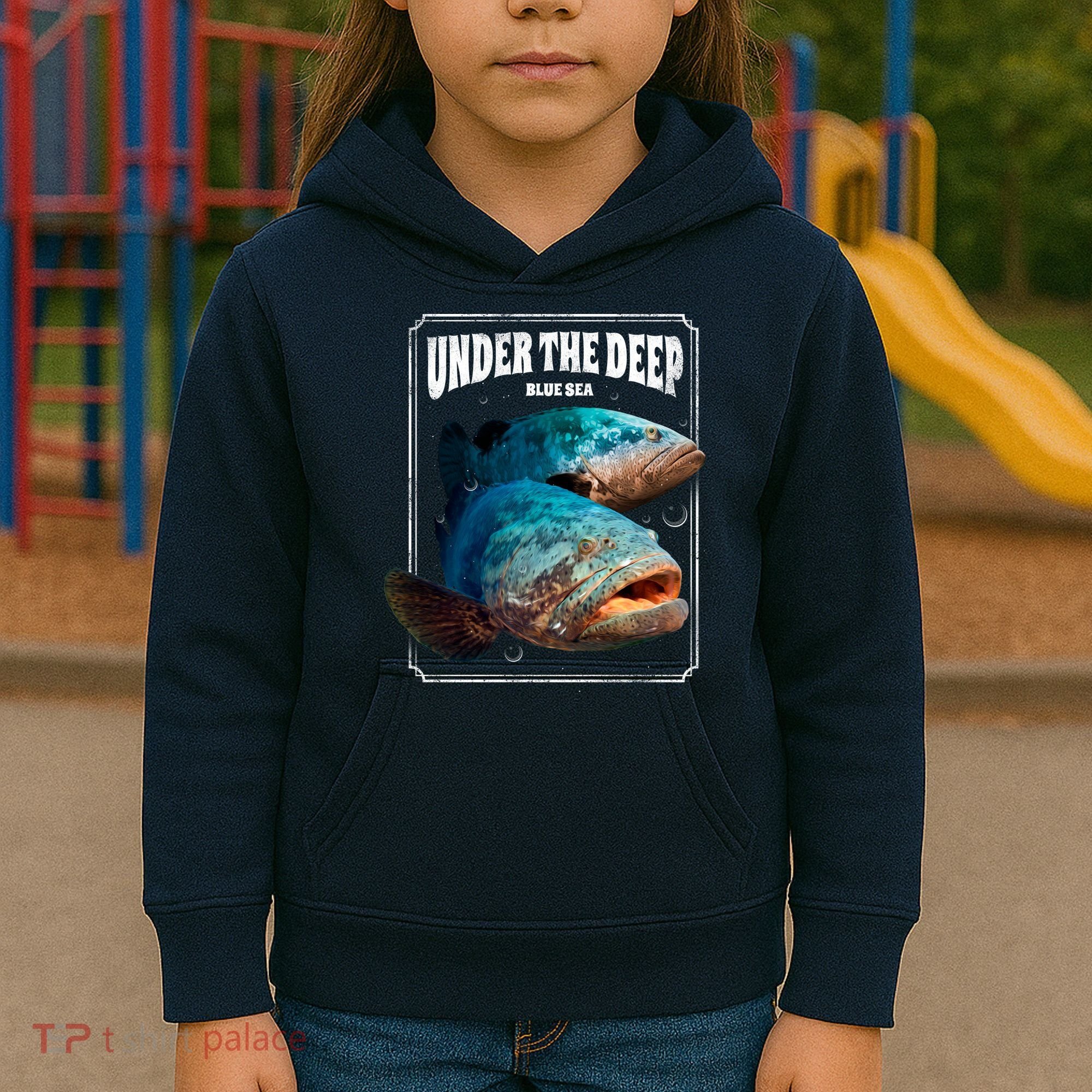 Under The Deep Blue Sea Fish Kids Hoodie