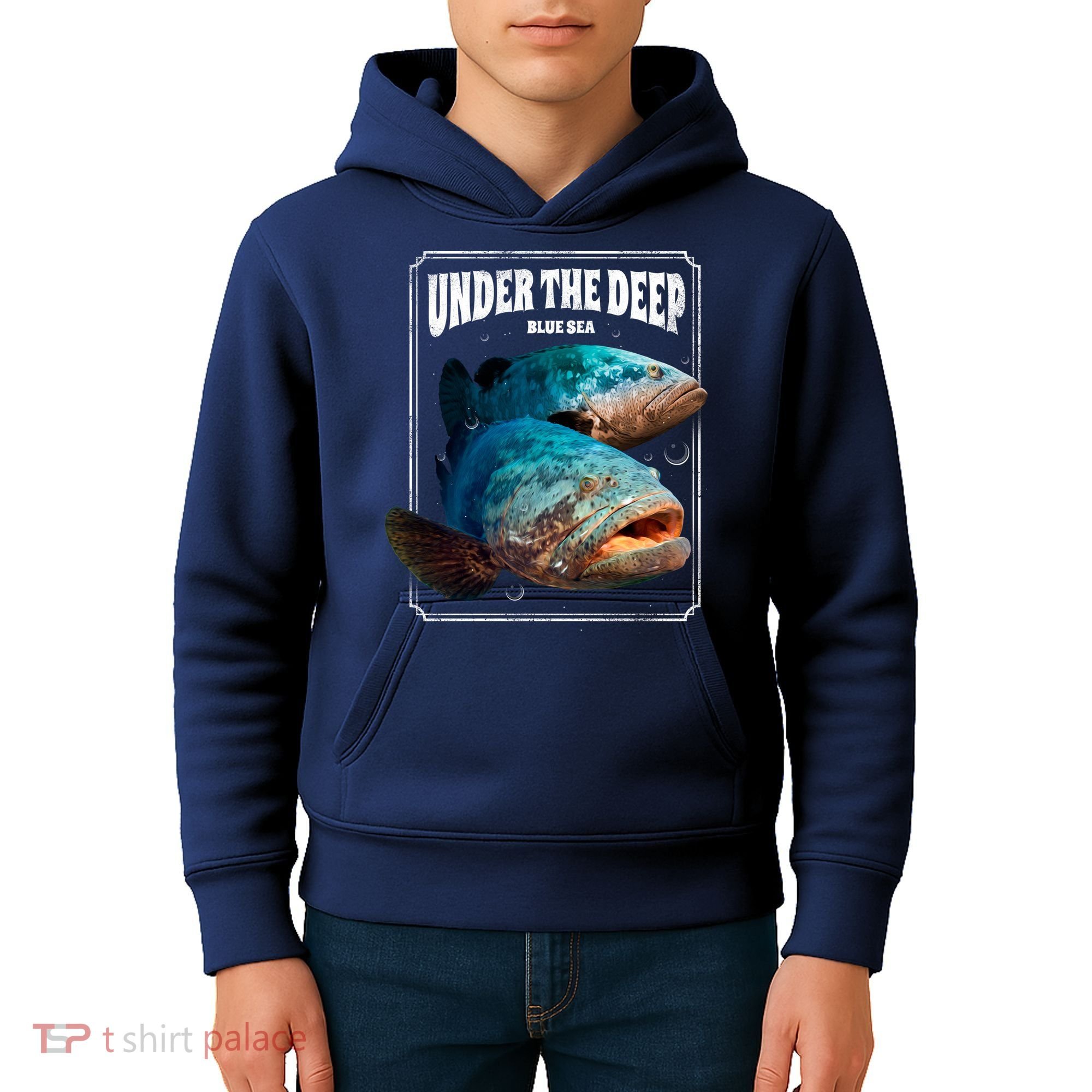 Under The Deep Blue Sea Fish Kids Hoodie