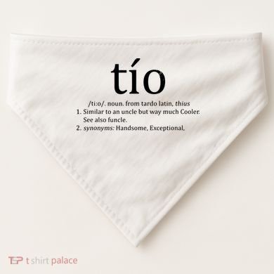 Uncle Tio Definition Uncle For Funny Spanish USA-Made Doggie Bandana