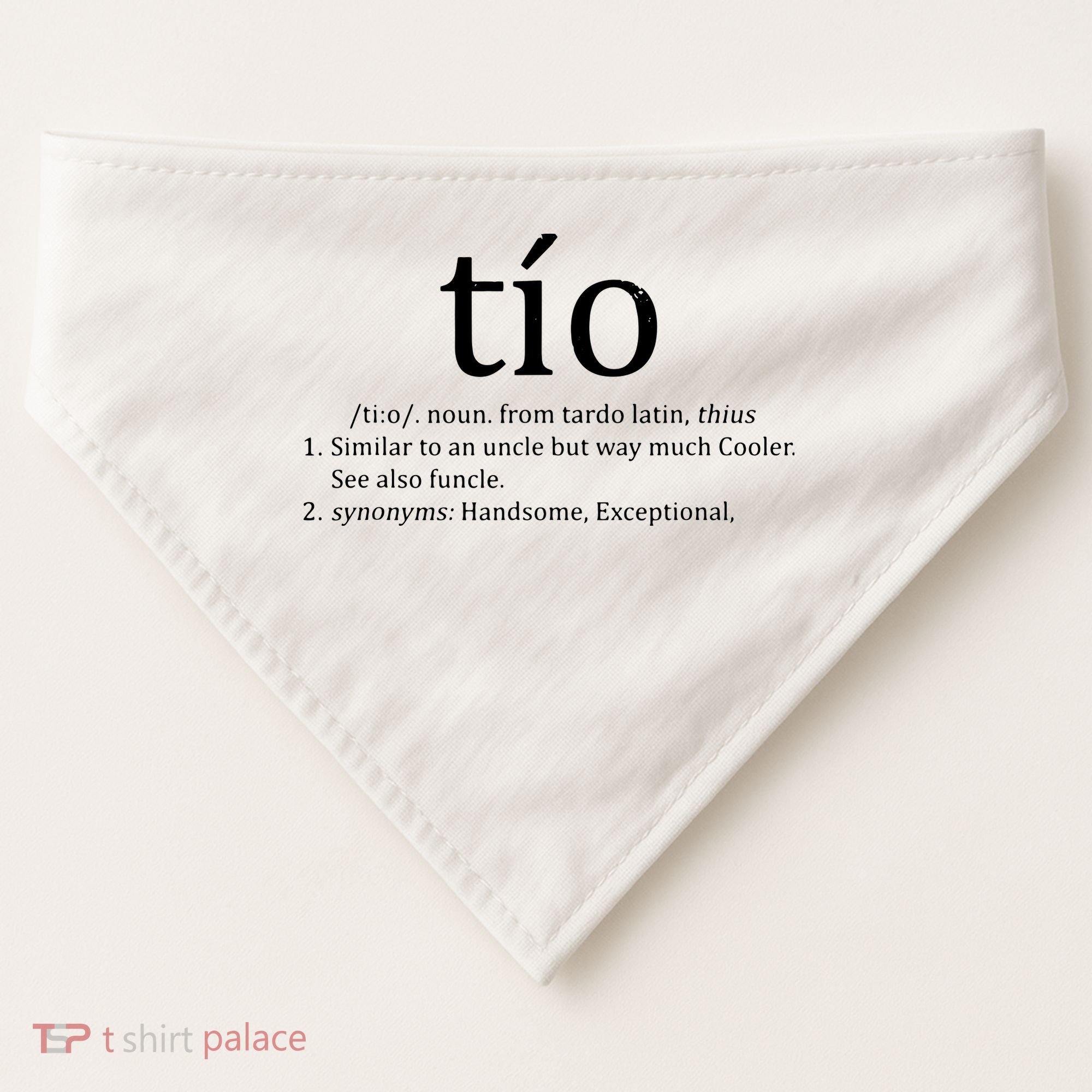 Uncle Tio Definition Uncle For Funny Spanish USA-Made Doggie Bandana