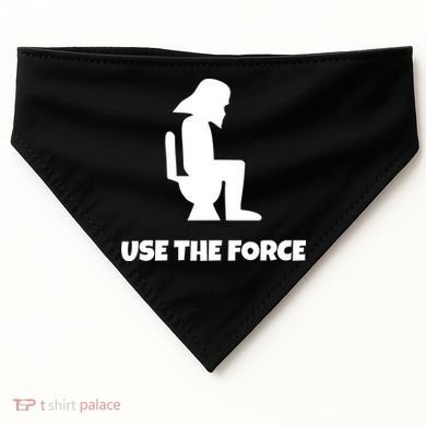 Use The Force Funny Pooping USA-Made Doggie Bandana