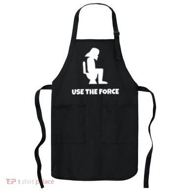Use The Force Funny Pooping Apron
