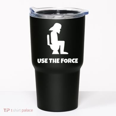 Use The Force Funny Pooping Tumbler