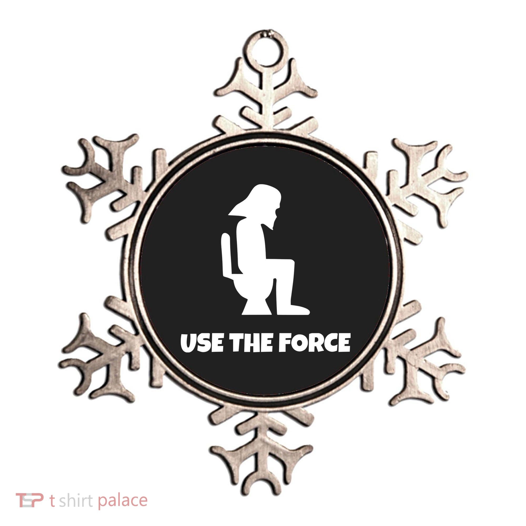 Use The Force Funny Pooping Ornament